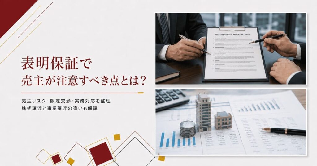 表明保証で売主が注意すべき点とは？のアイキャッチ画像 会議中の画像、資料