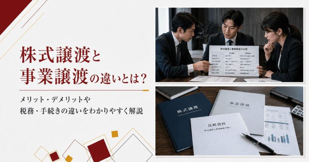 株式譲渡と事業譲渡の違いとは？のアイキャッチ画像 会議中