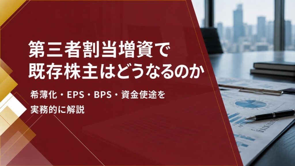 第三者割当増資で既存株主はどうなるのかのアイキャッチ画像