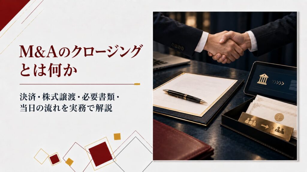 男性同士が握手を交わしている画像、契約を結ぶための書類とサインペン
